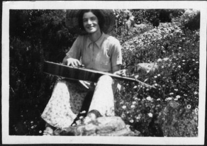 Sylvia with guitar