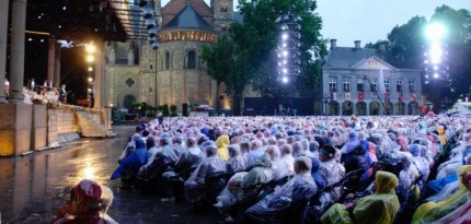 Singing in the rain - no umbrellas allowed.