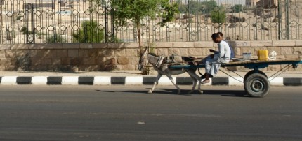 Out of Cairo - the traffic is much more sedate