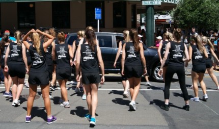 City Fitness girls limbering up