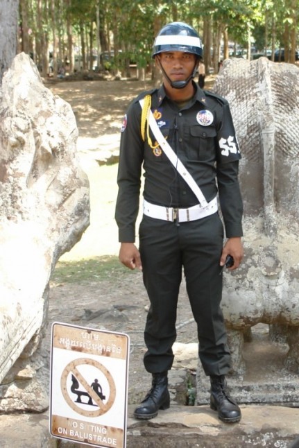 Temple Security - Bayon Temple - Cambodia