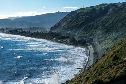 Looking down on Paekakariki