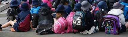 Back pack - water bottle, raincoat, jersey, morning tea, lunch - all take up space for these little ones to carry.