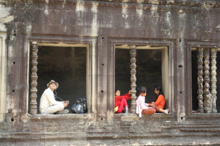 Visitors Angkor Wat - Cambodia