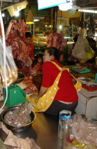 Fresh meat at the Market, Sein Reap, Cambodia