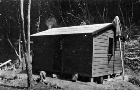 Possum trappers hut Waterfall Bay