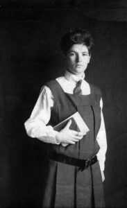 Sylvia Wilkinson in School Uniform