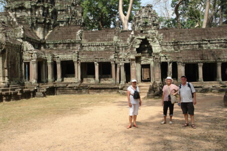 Touring party at Ta Prohm - Cambodia