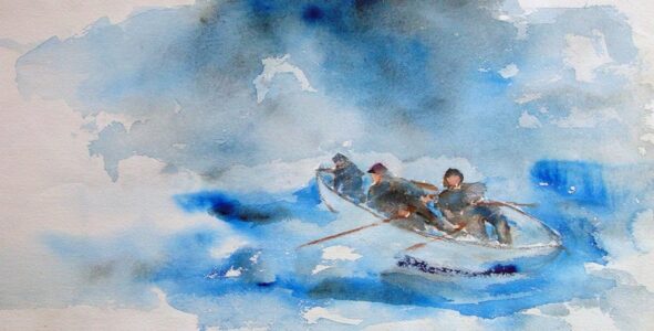 An illustration from the book KAPITI EXPERIENCES - Living on Kapiti Island by my mother Sylvia LOVELL