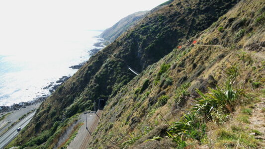 view from track looking north