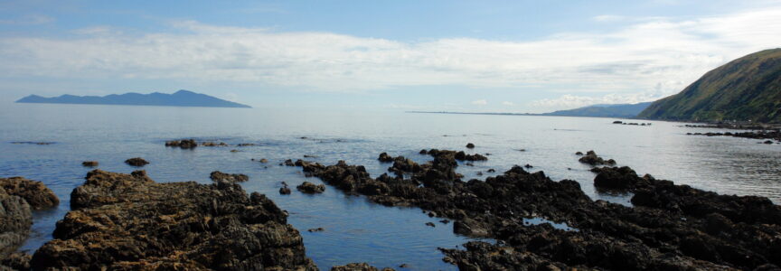 Coastal Plimmerton, Kapiti Island distant